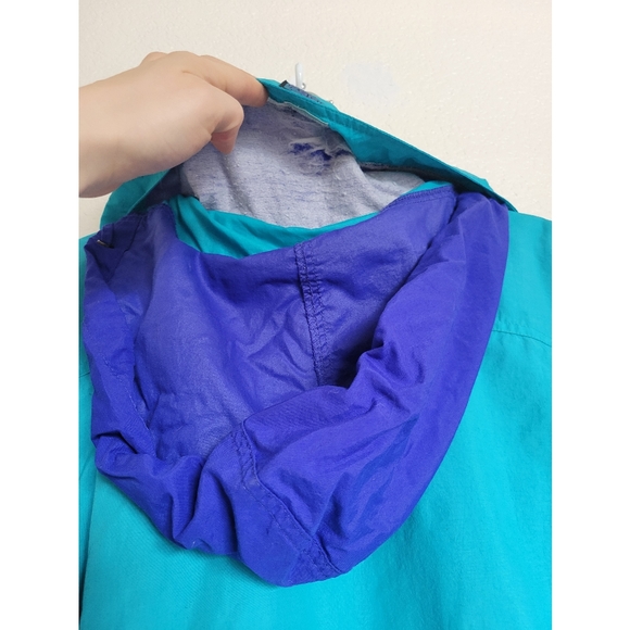 VNT Pacific Trail colorblock mens jacket size Large with hidden hood blue - Picture 10 of 12